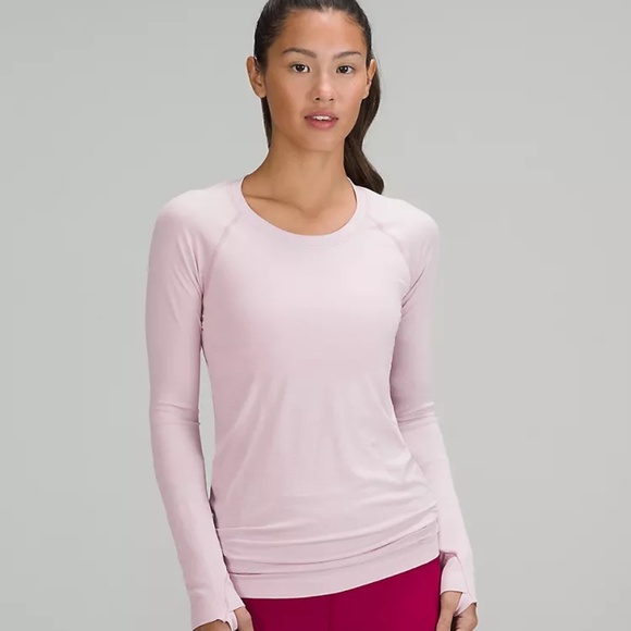 Lululemon Swiftly Tech Long-Sleeve Shirt 2.0 – Pink Peony, Size 8 - Picture 1 of 5